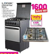 Logik 4 Burners Gas Stove