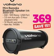 Volkano Mini Bazooka Bluetooth Speaker(VK-3001-S11)