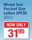 Nivea Sun Pocket Size Lotion SPF30-50ml