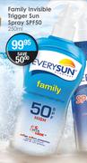 Everysun Family Invisible Trigger Sun Spray SPF50-250ml