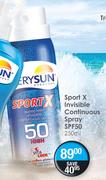 Everysun Sport X Invisible Continuous Spray SPF50-250ml