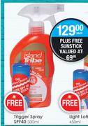 Island Tribe Sun Protection Trigger Spray SPF40-300ml