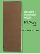 Hardboard Interior Door D00005-813mm x 2032mm Each
