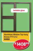 Aluminium Windows Top Hung Bronze PTT1212 104950-Each
