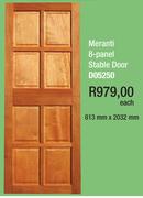 Meranti 8 Panel Stable Door D05250-813mm x 2032mm Each