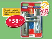 2 Lever Lockset With Powder Coated Handle H69674-Each