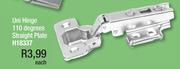 Uni Hinge 110 Degrees Straight Plate H18337-Each