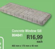 Concrete Window Sill B04841-480mm x 170mm x 40mm Each