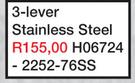 Union 3 Lever Stainless Steel H06724-Each
