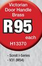 Victorian Door Handle Brass H13370-Each