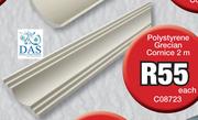DAS Polystyrene Grecian Cornice 2m C08723-Each