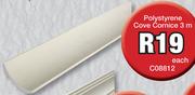 DAS Polystyrene Cove Cornice 3m C08812-Each