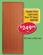 Sapele Print Light-Duty Door FF Kayo D02730-813mm x 2032mm Each