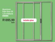 Aluminium Patio Door OX 1.8m Natural D00885-Each