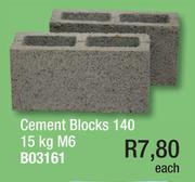 Cement Blocks 140 15kg M6 B03161-Each