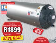 Kwikot Ecoline Hot Water Cylinder 600kPa N13707-150Ltr Each