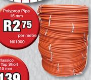 Polyprop Pipe 15mm N01900-Per Metre