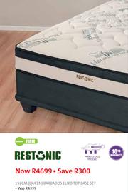 restonic barbados 152cm base set