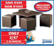 Gommagomma Alice 5-Piece Coffee Table Set