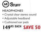 M Stuff Headphones