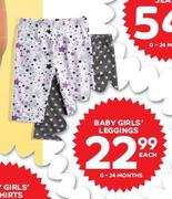 Baby Girls Leggings (0-24 Months)-Each