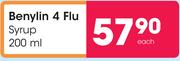 Benylin 4 Flu Syrup-200ml