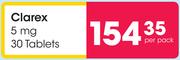 Clarex 5mg 30 Tablets-Per Pack