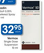 Vermox Single Dose Suspension-10ml