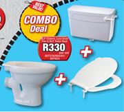 ELF Cistern, Low-Level Pan & Elf Toilet Seat-Per Set