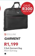 Cellini 3 Suit Garment Bag 45cm 