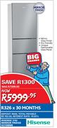 Hisense 310Ltr Mirror Fridge H310BME