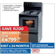 Defy Kitchenaire 61 Stove Black DSS439
