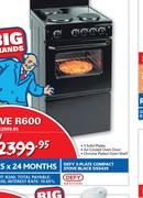 Defy 3-Plate Compact Stove Black DSS439