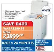 Defy 210Ltr White Chest Freezer