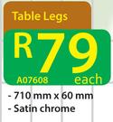 Table Legs A07608-Each