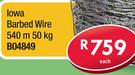 Iowa Barbed Wire 540m 50Kg B04849-Each