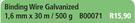 Binding Wire Galvanised 1.6mm x 30m/500g B00071