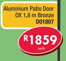 Aluminium Patio Door OX 1.8m Bronze D01807