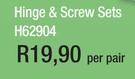 Hinge & Screw Sets H62904-Per Pair