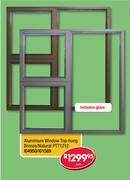 Aluminium Window Top-Hung Bronze/Natural PTT1212 I04950/I01569-Each