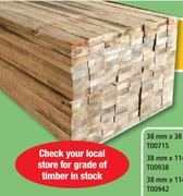 SA Pine Timber Grade S5 CCA T00942-38mm x 114mm x 6m Each
