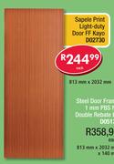 Sapele Print Light-Duty Door FF Kayo D02730-813mm x 2032mm/