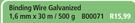 Binding Wire Galvanized 1.6mm x30m B00071-500g