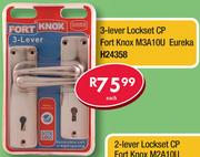 Fort Knox 3 Lever Lockset CP M3A10U Eureka H24358-Each