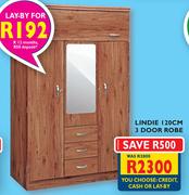Lindie 120cm 3 Door Robe