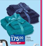 Clicks 6 Piece Towel Packs-Per Pack