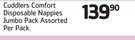 Cuddlers Comfort Disposable Nappies Jumbo Pack Assorted-Per Pack