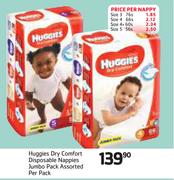 Huggies Dry Comfort Disposable Nappies Size 5 Assorted-Per Nappy