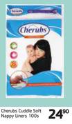 Cherubs Cuddle Soft Nappy Liners-100's Pack