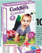 Cuddlers Comfort Disposable Nappy Size 4+ Assorted-Per Nappy